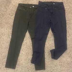 Women's Skinny Jeans in Black and Olive